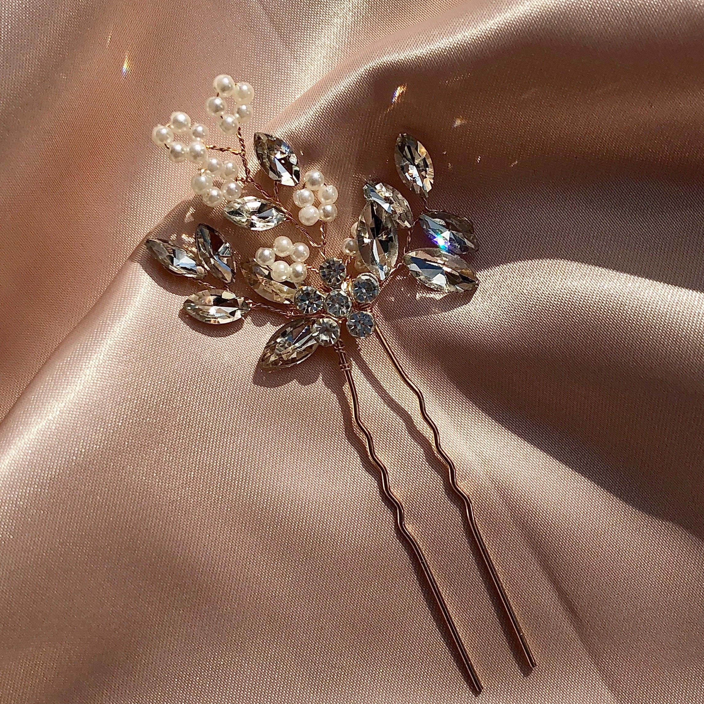 Crystal Pearl Hair Pin