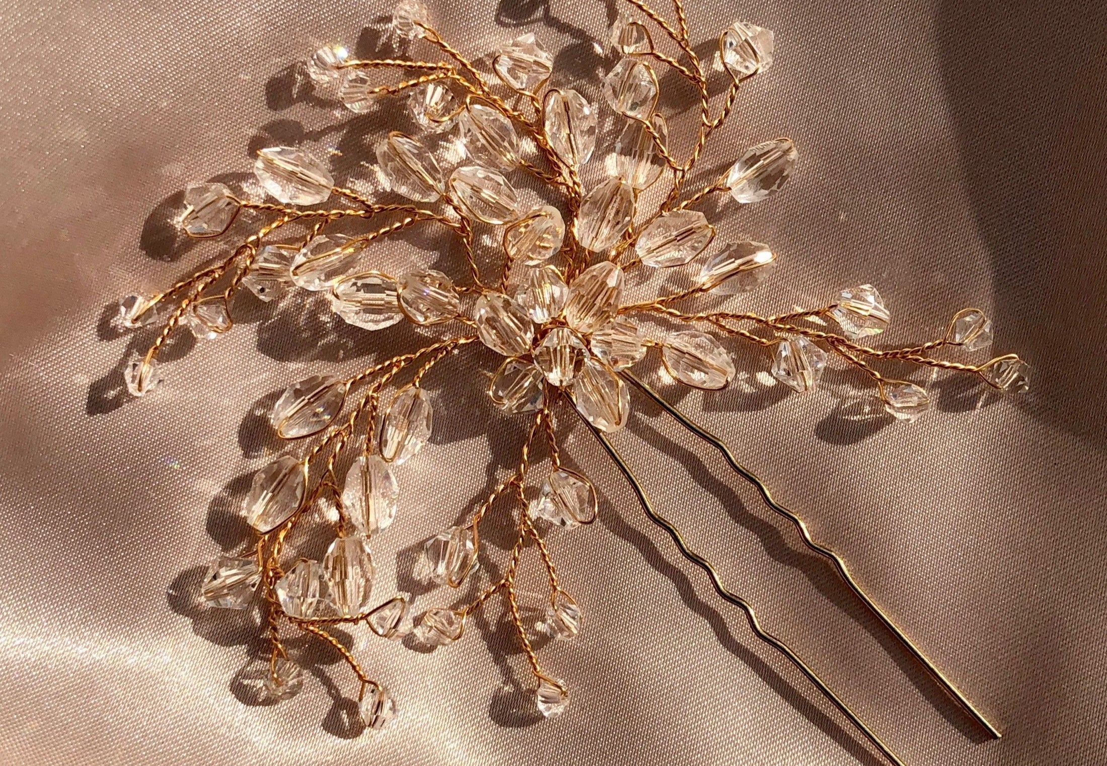 Golden Snowflake Hair Pin