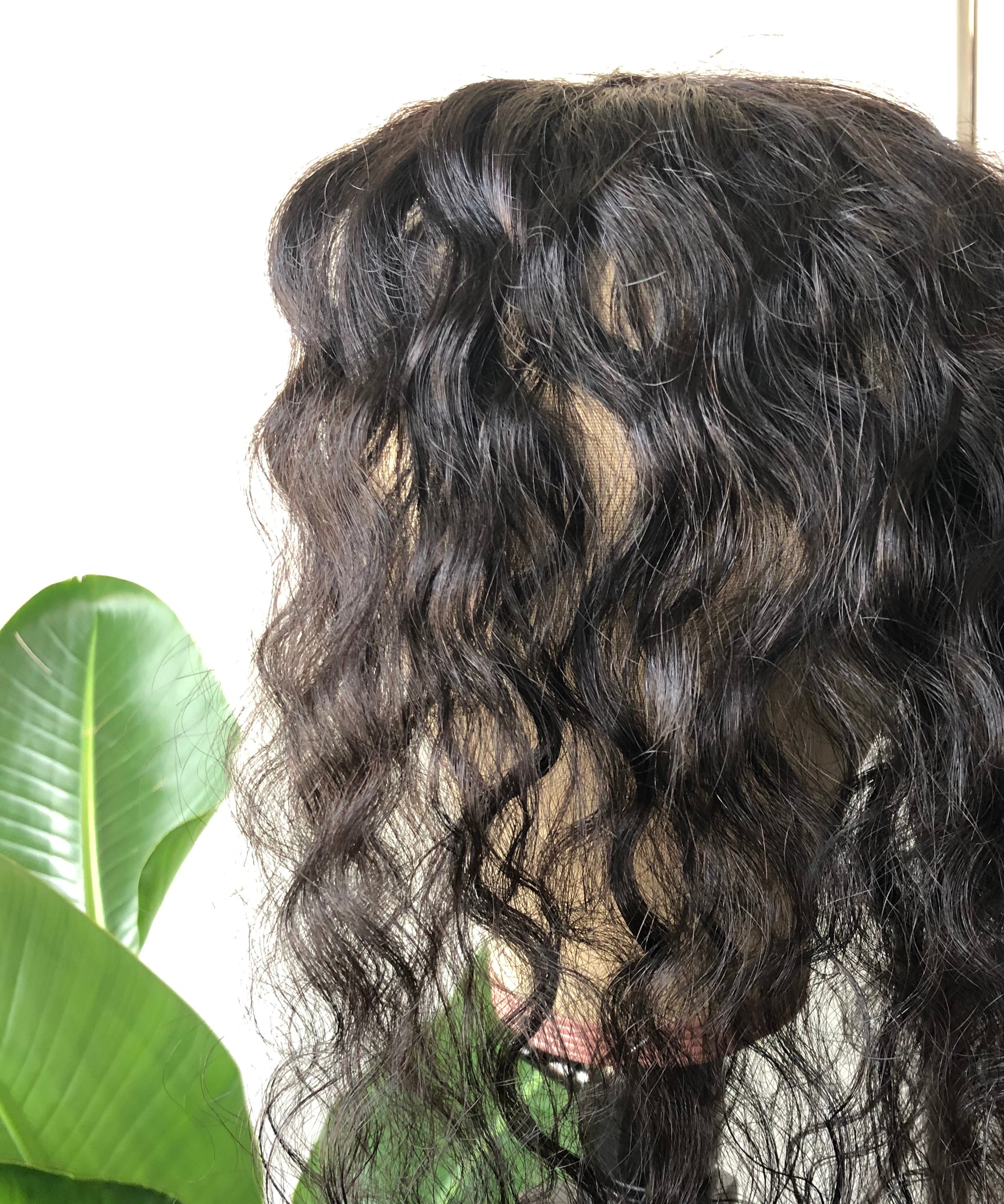 Wigs Light Coverage Topper - 100% Luxury Human Hair Curly Natural Black / 14' - The Extension Bar