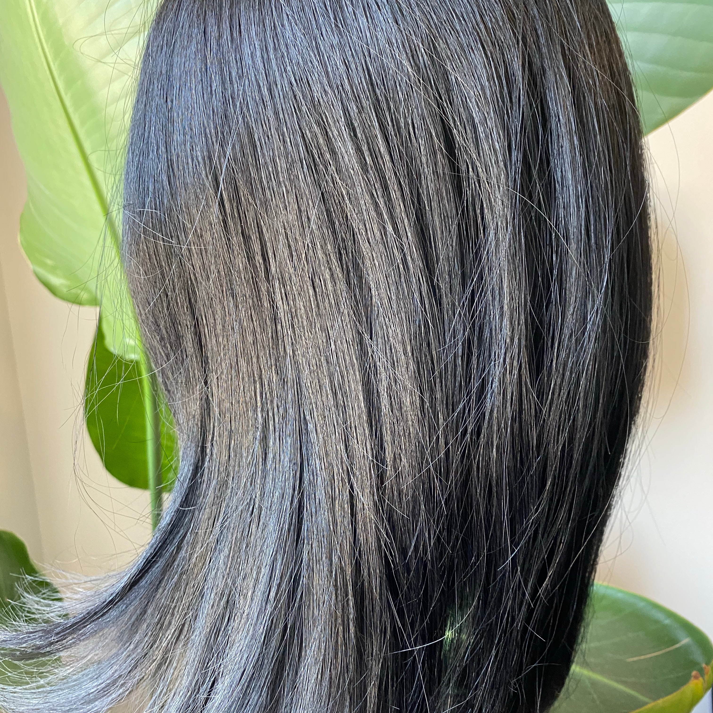 Wigs Light Coverage Topper - 100% Luxury Human Hair Straight Jet Black / 14' - The Extension Bar