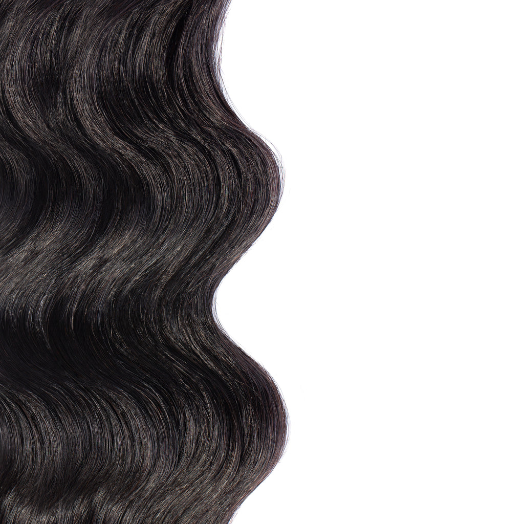 Hair Extensions Clip In Ponytail Extensions - 100% Premium Human Hair NATURAL BLACK - The Extension Bar